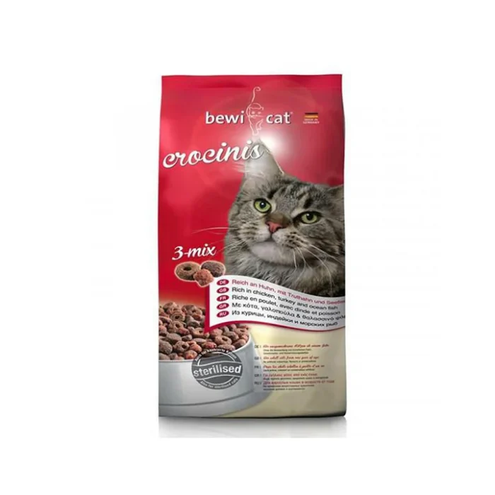 Bewicat Crocinis 3-Mix 1 kg Sterilised - Urinary Care - Image 1