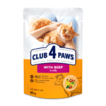 CLUB 4 PAWS PREMIUM for adult cats With beef in jelly
