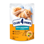 CLUB 4 PAWS PREMIUM for adult cats With mackerel in gravy