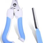 Plier-Style Nail Clipper with Nail File (Blue Handles)