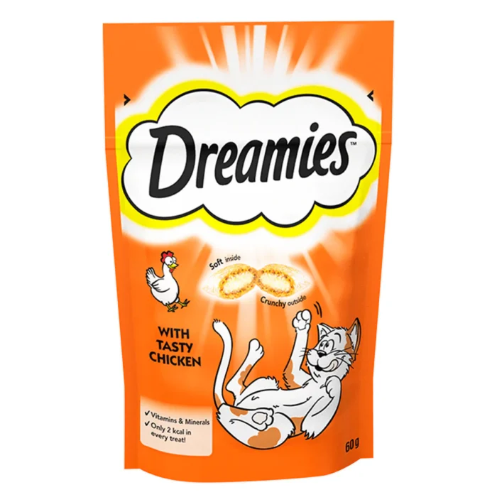 DREAMIES™ Cat Treat Biscuits with Chicken 60g - Image 1