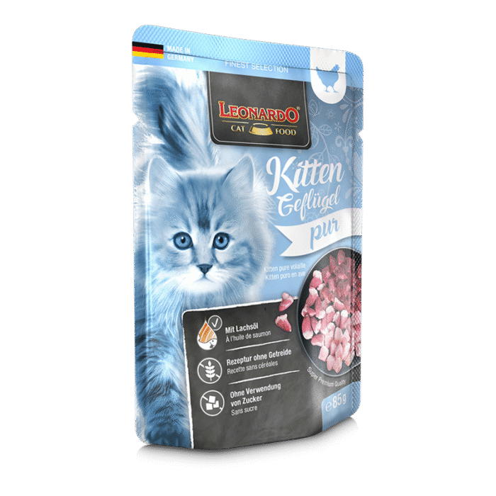 Leonardo Kitten poultry pure Wet Food Pouch 85g - Image 1