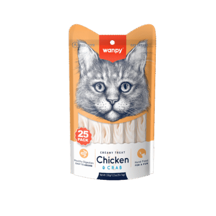 Wanpy 25 Pack Creamy Treat - Chicken & Crab