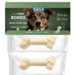 Orgo Rawhide Bones For Dog Dental Oral Care 2 PC L
