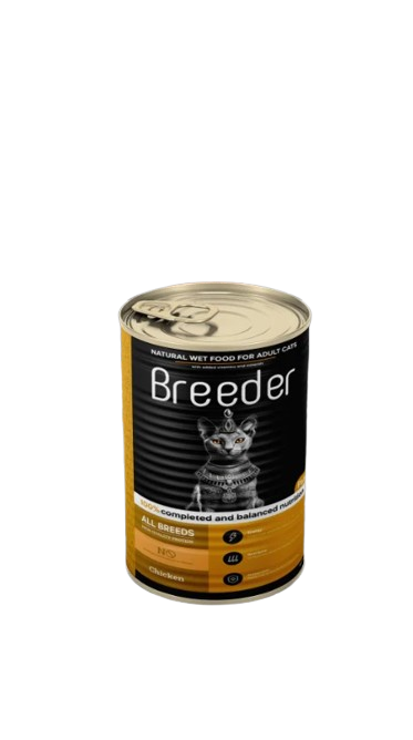 Breeder Wet Food for Cats – Chicken Flavor – 400g