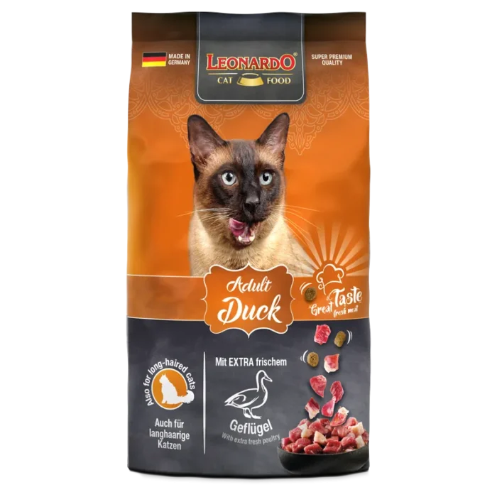 Leonardo Duck For Adult Cats 1.8kg - Image 1