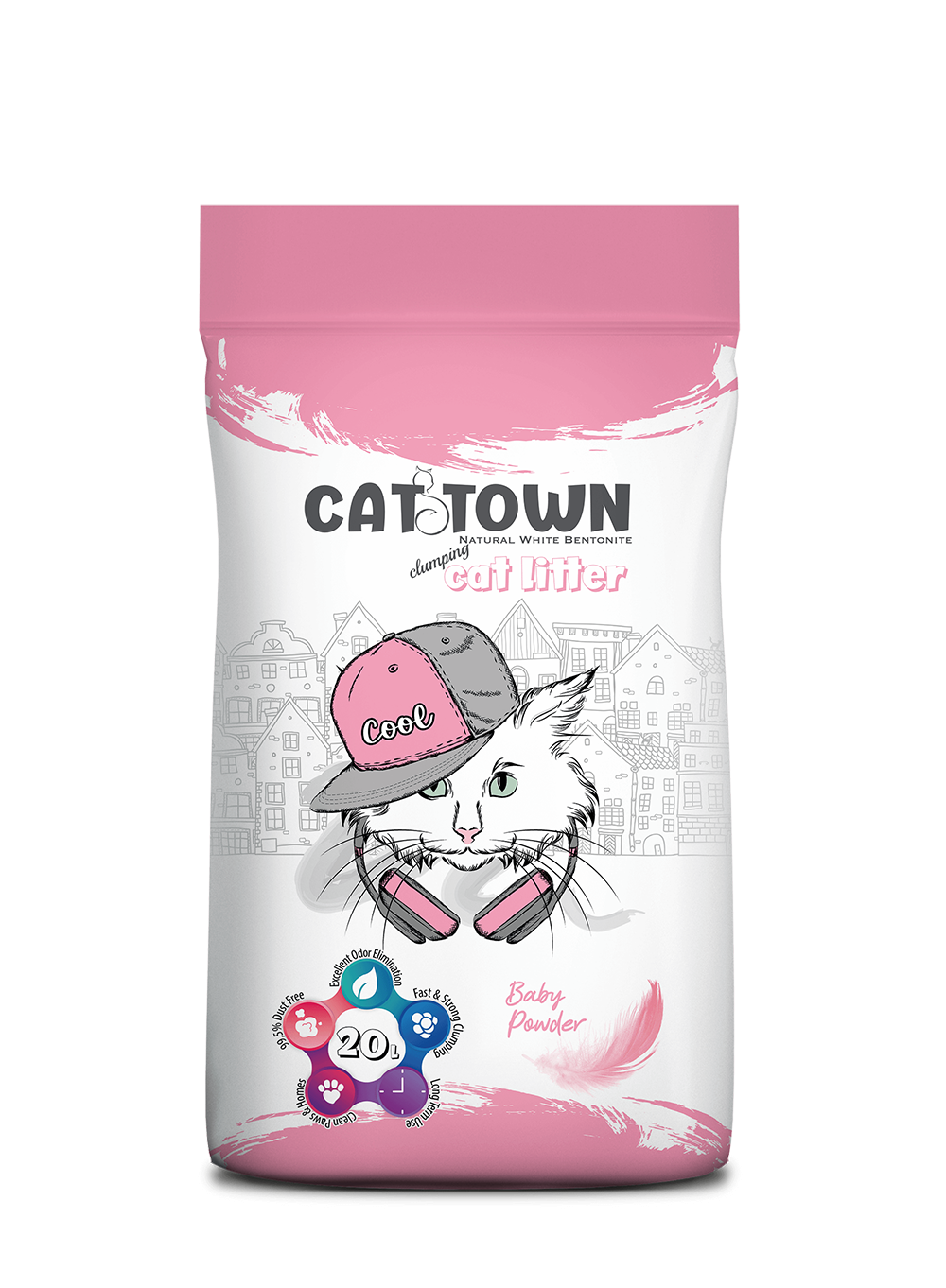 cattown-20lt-baby-powder Cat Town Baby Powder Scented 20L - Image 1