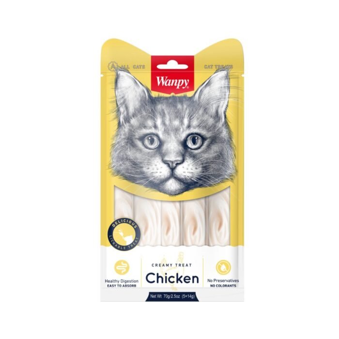 Wanpy Creamy Lickable Treat - Chicken (5)packs - Image 1