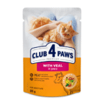 CLUB 4 PAWS PREMIUM for adult cats With veal in gravy