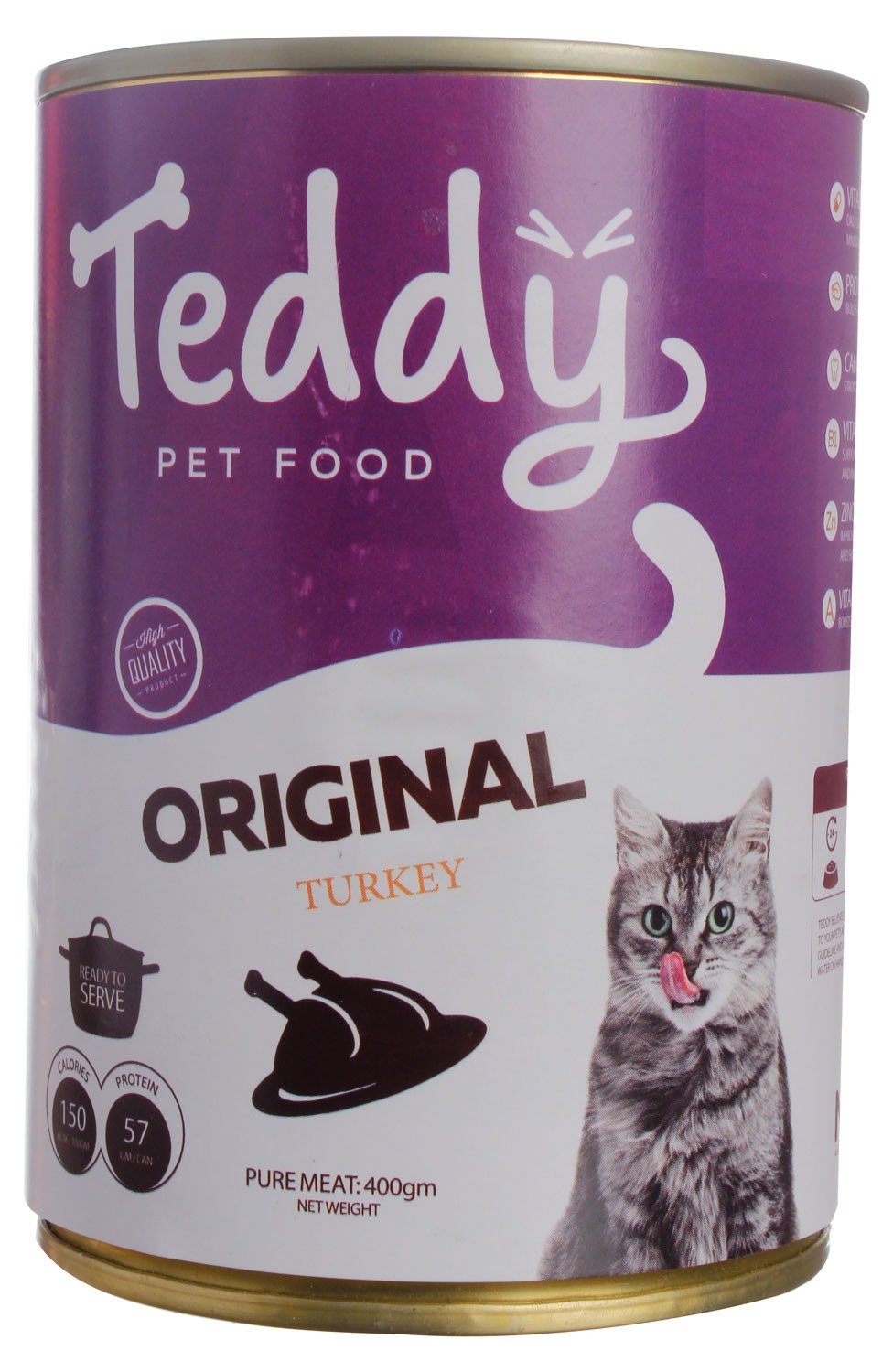 imgi_125_48101563982389 Teddy Wet Food Original With Turkey 400g - Image 1