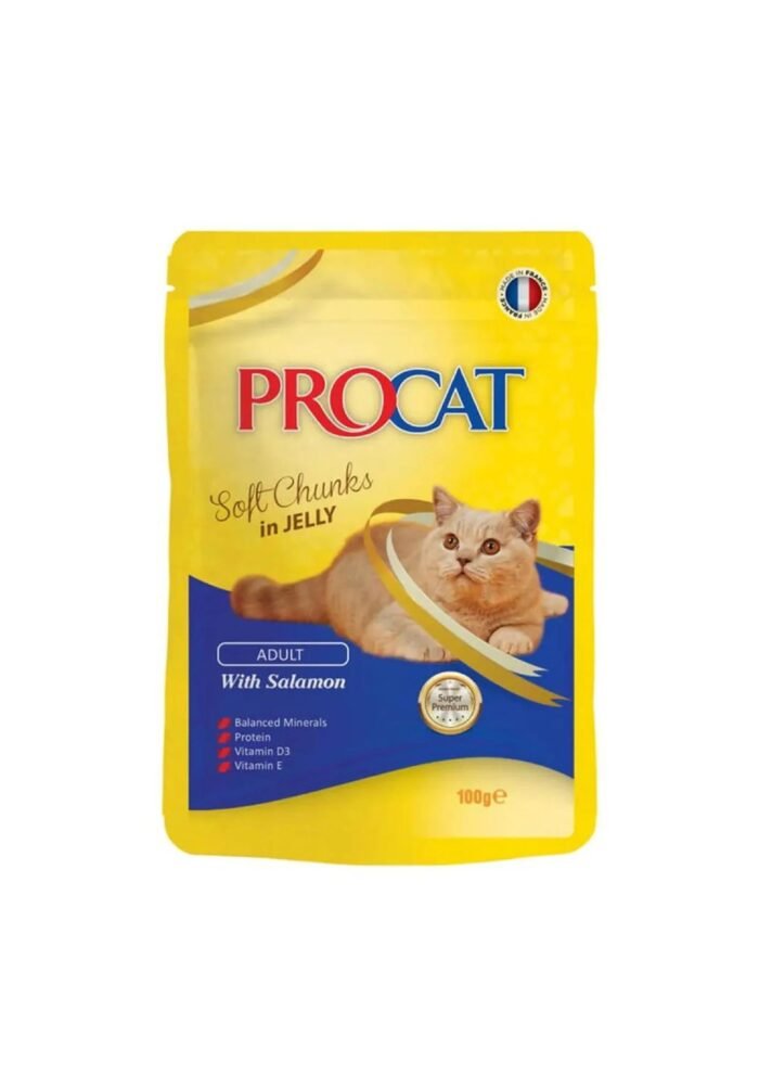 Procat Wet Food Salmon Jelly Pouch 100g - Image 1