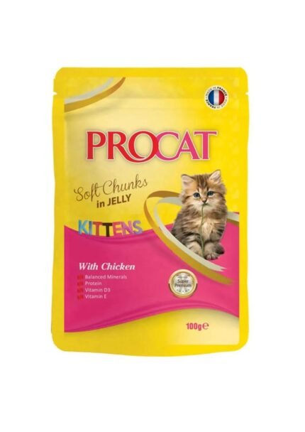 Procat Kitten Wet Food Chicken Jelly Pouch 100g