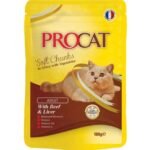 Procat Wet Food Beef&Liver Gravy Pouch 100g
