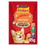 Purina Friskies Turkey in Gravy Wet Cat Food Pouch 85g