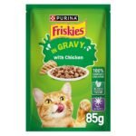 Purina Friskies Chicken in Gravy Wet Cat Food Pouch 85g