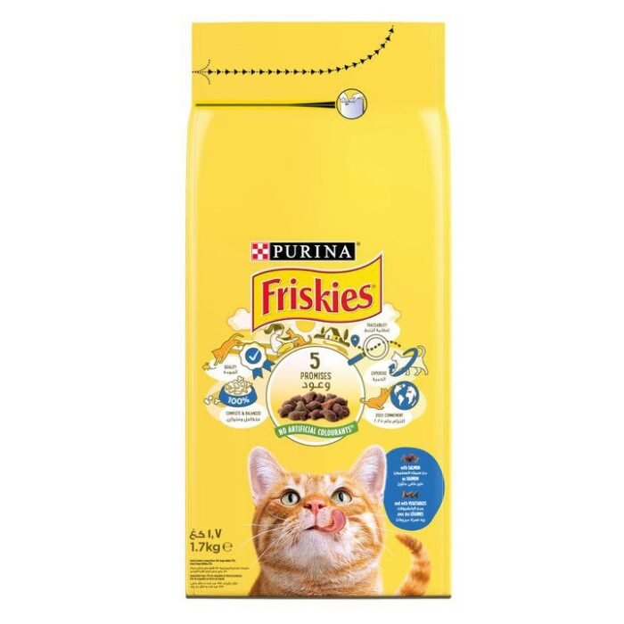 Friskies Adult with Salmon & Vegetables – 1.7kg - Image 1