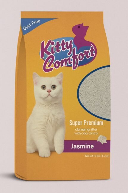 Kitty Comfort Super Premium Clumping Litter – Jasmine  5L