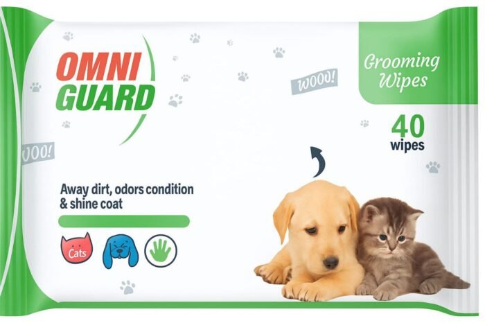 OMNI GUARD Grooming Wipes for Cats & Dogs – 40 wipes - Image 1