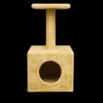 Beige Cat Condo Scratching Post