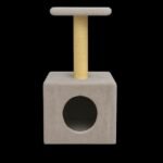 Gray Cat Condo Scratching Post