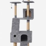 Gray Multi-Level Cat Tower