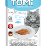 TOMi 85g pouch for sterilised cats – salmon in jelly