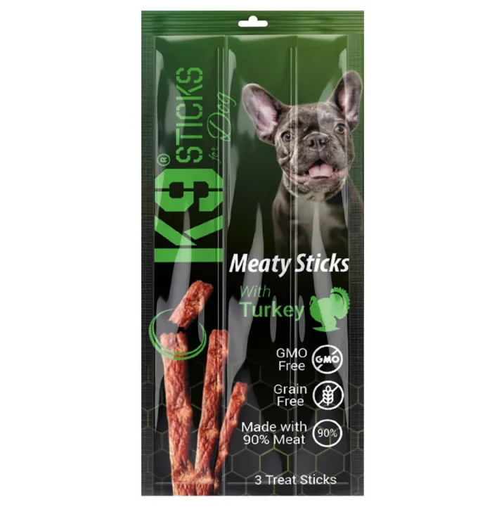 K9 Meaty Sticks Dog Treats with Turkey 3 pcs - Image 1
