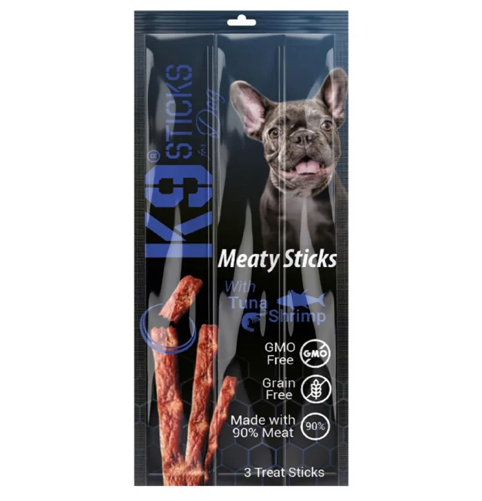 K9 Meaty Sticks Dog Treats with Tuna and Shrimp 3 pcs - Image 1
