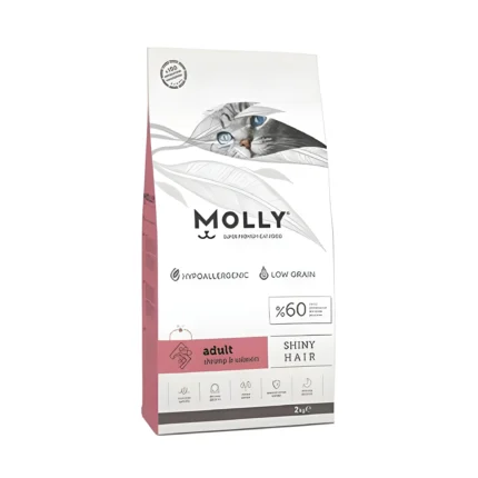 MOLLY Shiny Hair – Adult Shrimp & Salmon (2kg)