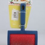 pet slicker brush blue