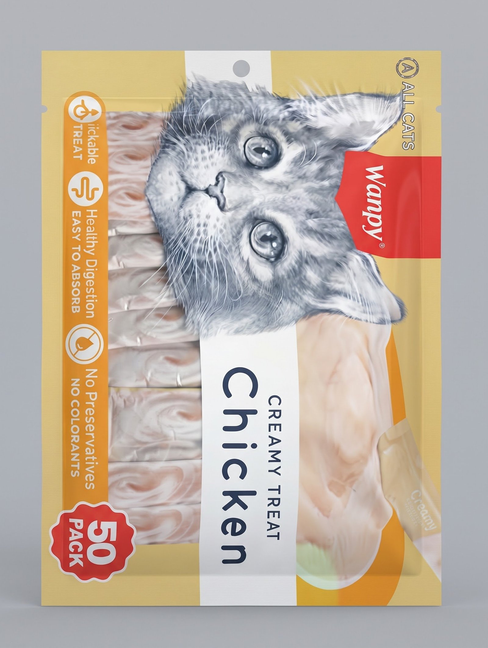 2026/10/119880.jpg Wanpy creamy treats 50pcs - Image 1